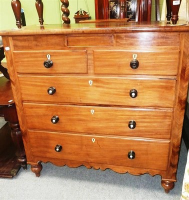 Lot 482 - A 19th century mahogany four height chest of drawers