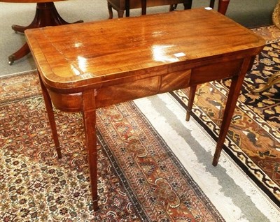 Lot 494 - A 19th century mahogany card table