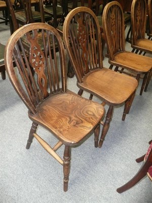 Lot 506 - Six wheel back kitchen chairs