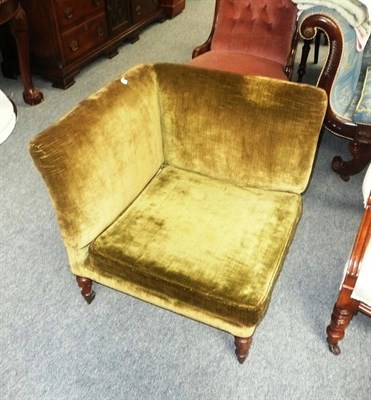 Lot 510 - A Victorian upholstered corner chair