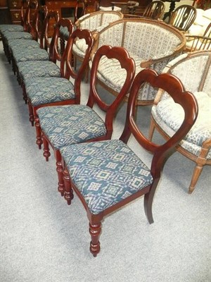 Lot 513 - A set of ten mahogany chairs