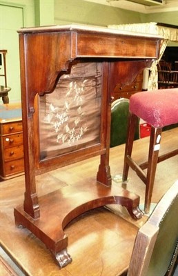 Lot 526 - Victorian mahogany ladies writing table/screen