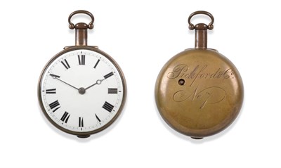 Lot 176 - An Interesting Large Rack Lever Pocket Watch, inscribed Pickford & Co No.7, signed Geo Grove, No.93