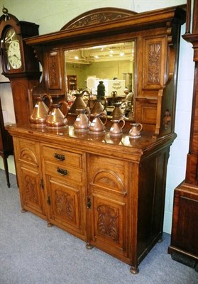 Lot 569 - Late Victorian light oak sideboard