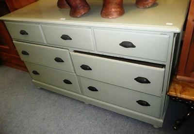 Lot 653 - Green painted pine dresser base