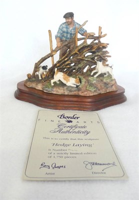 Lot 1022 - Border Fine Arts "Hedge Laying", model No. JH65 by Ray Ayres, Ltd. edition No. 544/850, 17.8cm high