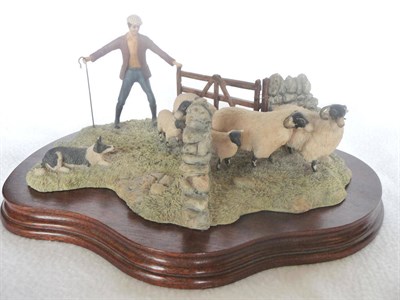 Lot 1027 - Border Fine Arts "One Man And His Dog", model L55 by Ray Ayres, Ltd edition number 460/850,...