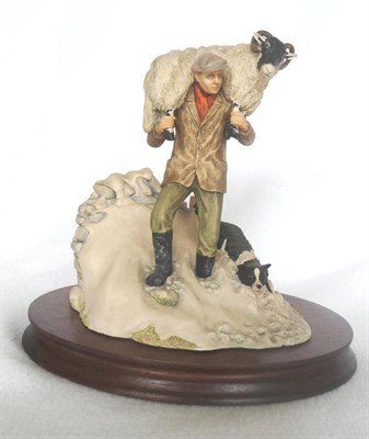 Lot 1033 - Border Fine Arts "Winter Rescue", model No. JH41 by Anne Butler, 20.3cm high on wooden base