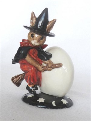 Lot 1043 - Royal Doulton "Trick or Treat Bunnykins ", model No. DB162, red dress, black hat, shoes and...