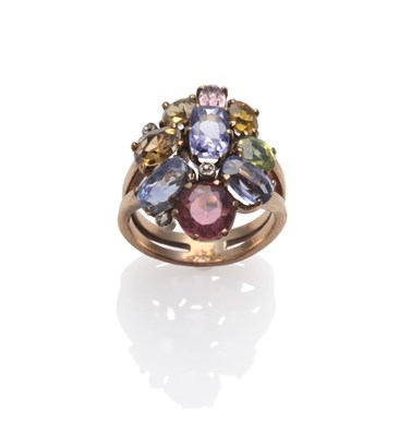 Lot 193 - A Multi-Gemstone Ring, set with assorted gemstones including sapphire, citrine, garnet and...