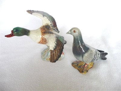 Lot 1077 - Beswick "Shelldrake - Rising (beak closed)", model No. 994, white, brown and green, 15cm, also...