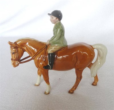 Lot 1078 - Beswick "Boy on Pony", model No. 1500, Palomino, 14cm high