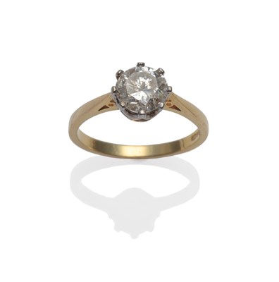 Lot 194 - An 18 Carat Gold Diamond Solitaire Ring, the round brilliant cut diamond in a white claw setting on