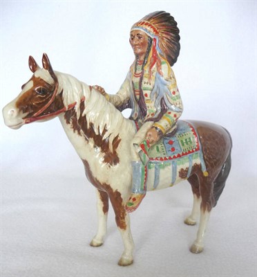 Lot 1080 - Beswick "Mounted Indian", model No. 1391, 21.6cm high