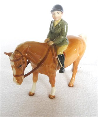 Lot 1088 - Beswick "Boy on Pony", model No. 1500, Palomino, 14cm high