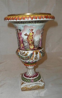 Lot 35 - A French porcelain urn decorated with classical figures