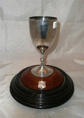 Lot 52 - A silver trophy cup