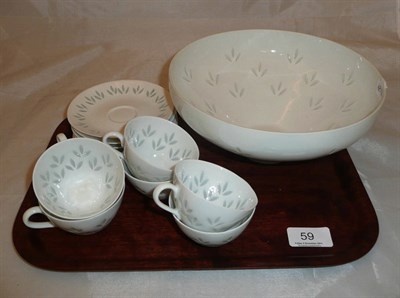 Lot 59 - An 'Arabia' of Finland part tea service and a matching bowl