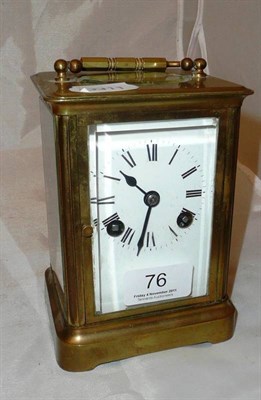 Lot 76 - Brass carriage clock