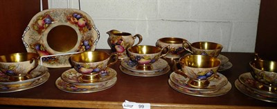 Lot 99 - An Aynsley Orchard Gold tea service