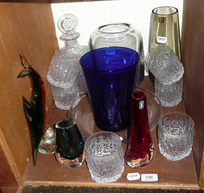 Lot 106 - Shelf of Whitefriars glass