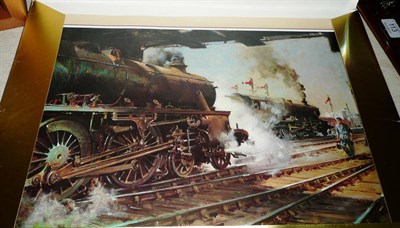 Lot 111 - Cuneo Collection - a set of twelve railway prints after Terence Cuneo, in gold card binder