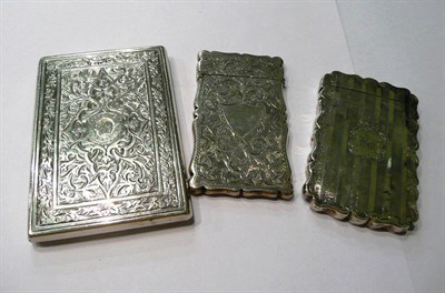 Lot 137 - Three silver card cases