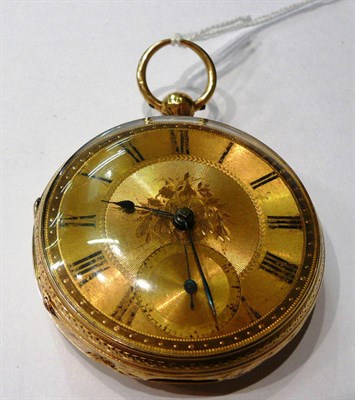 Lot 151 - A pocket watch, with worn hallmark