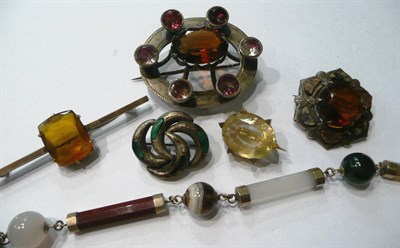 Lot 152 - Quantity of assorted Scottish silver and agate jewellery
