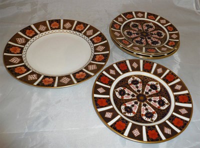 Lot 166 - Six Royal Crown Derby Imari pattern plates