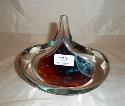 Lot 167 - An Isle of Wight glass vase by Timothy Harris (boxed)