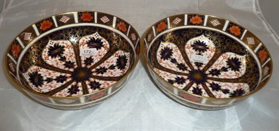 Lot 172 - A pair of Royal Crown Derby Imari pattern bowls