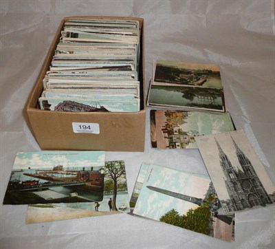 Lot 194 - A box of mixed pre-war postcards