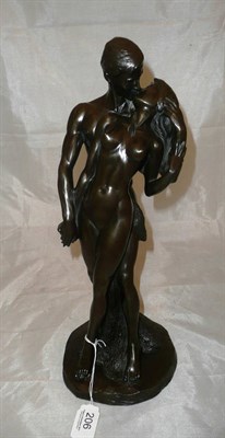 Lot 206 - Genesis Fine Arts bronzed composition figure group entitled 'The Kiss'