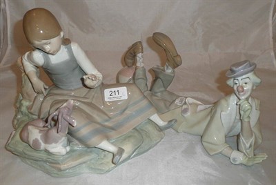Lot 211 - Two large Lladro figures