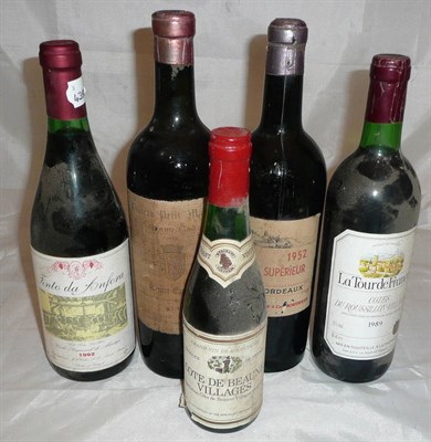 Lot 342 - Five bottles of red wine