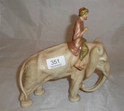 Lot 351 - A Royal Dux figure of an elephant