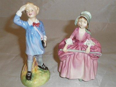 Lot 364 - Two Royal Doulton figures - 'Bo Peep' HN1811 and 'Little boy blue' HN2062