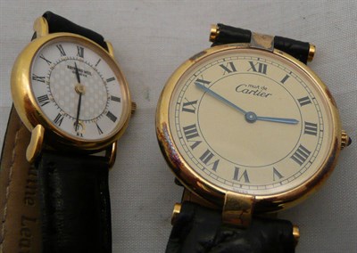 Lot 380 - Must de Cartier wristwatch and another