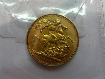 Lot 398 - A 1914 full sovereign coin