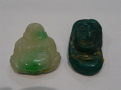 Lot 400 - Two pieces of carved jade