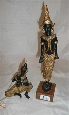 Lot 412 - Two Middle Eastern bronze figures