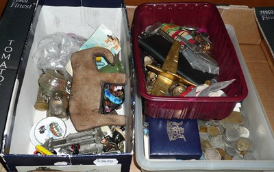 Lot 438 - Quantity of metal wares, coins, medals and collectables etc