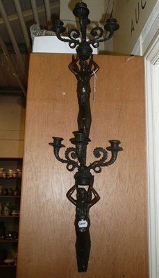 Lot 440 - A pair of wall candelabra