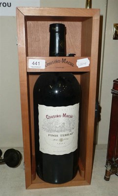 Lot 441 - A Jeroboam (double magnum) of Cousino Macul Finis Terrae 1995, in presentation box