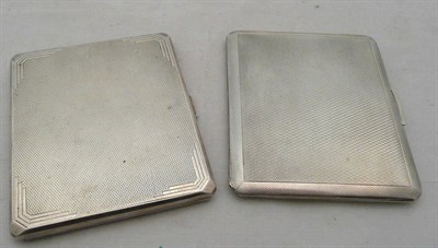 Lot 460 - Two silver cigarette cases, 8.89oz