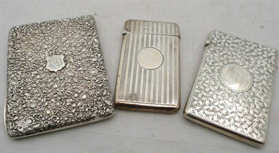 Lot 466 - Three silver card cases