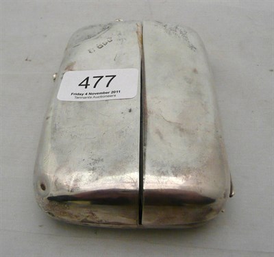 Lot 477 - A Victorian silver spirit flask/cigar case, 7oz