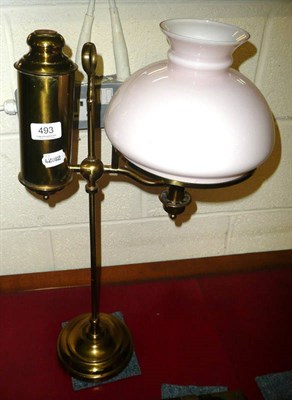 Lot 493 - Brass student reading lamp