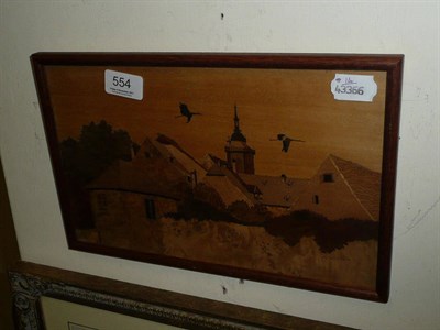 Lot 554 - A Spindler wood panel 'Colmar', with William Brierley label to verso